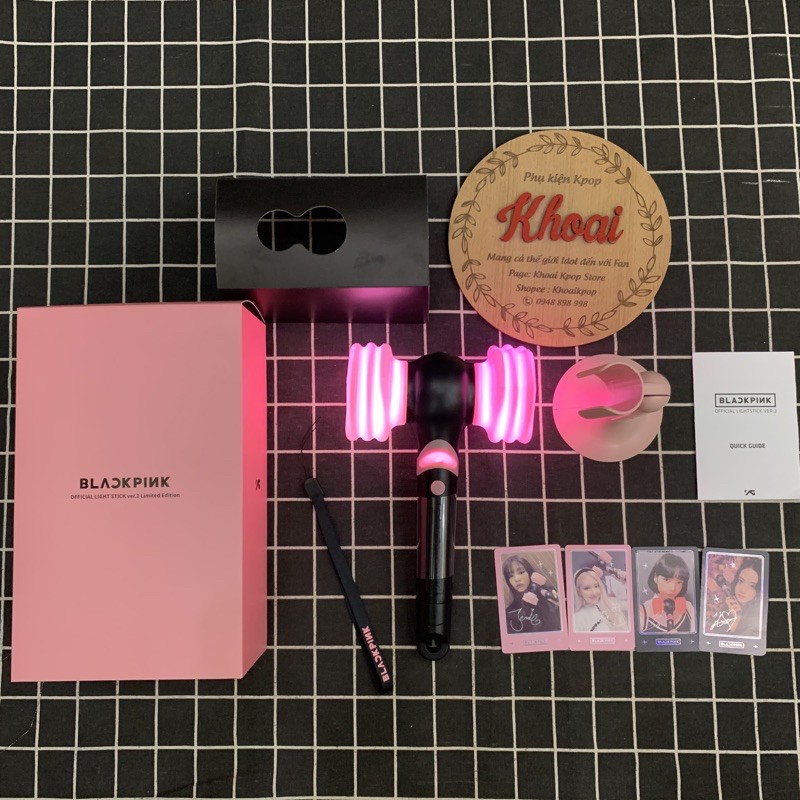 [TẶNG CARD +PIN] Lightstick Blackpink Ver 2 hàng unoff không bắt Bluetooth - Gậy Cổ Vũ Blackpink UNOFF