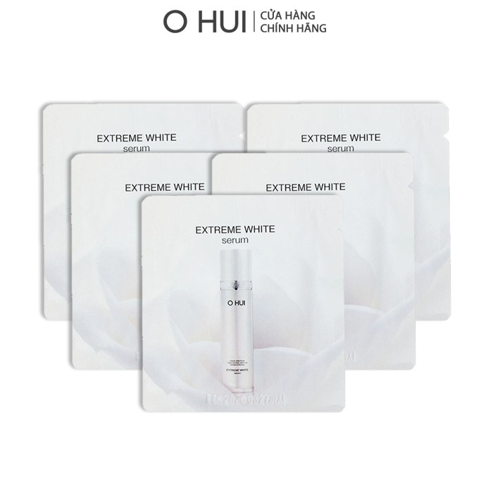 [Mã COSLGBASE1 giảm 12% đơn 599K] [HB Gift] Bộ 5 gói Tinh chất dưỡng trắng OHUI Extreme White Serum 1ml/gói-Gimmick