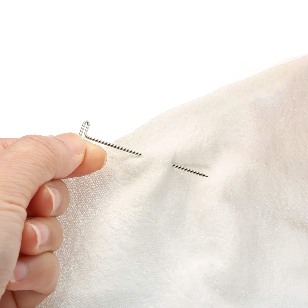 Steel T-Pins 150pcs T-Pin Needles Rust-Proof Wig Making Pin Portable T Shaped Pin Wig Needles with Plastic Box for Wig