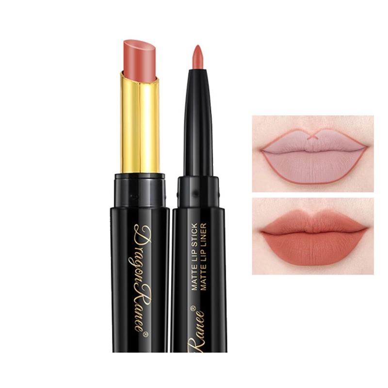 Set Son Lì + Chì Kẻ Viền Môi Mềm Mượt Chống Thấm Nước Lâu Trôi Thương Hiệu brroa