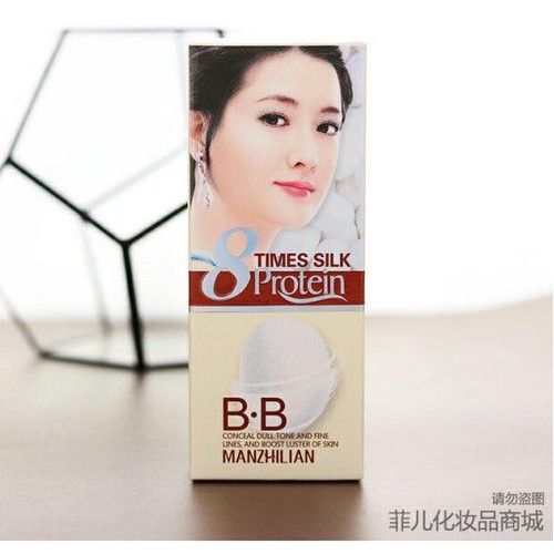 Kem nền BB cream collagen MANZHILIAN 8 time silk protein làm trắng da tinh chất tơ tằm