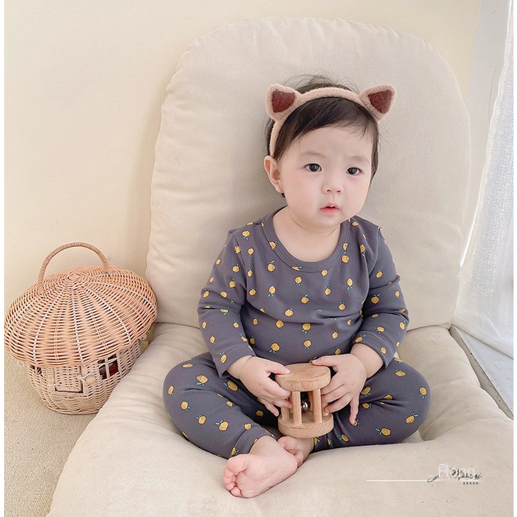 Bộ Đồ Ngủ Vải cotton Lưng Cao Giữ Ấm Tốt Thời Trang Cho Bé Từ 0-4 Tuổi
