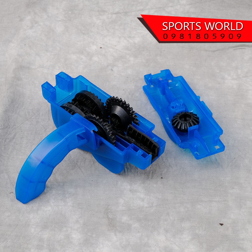 COMBO Hộp rữa sên xe đạp cầm tay kèm bàn chải vệ sinh sên líp