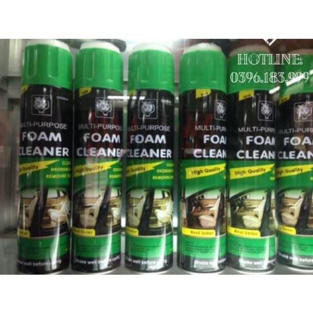 [Giảm giá]  Chai xịt tẩy làm sạch nội thất ô tô Foam Cleaner cao cấp