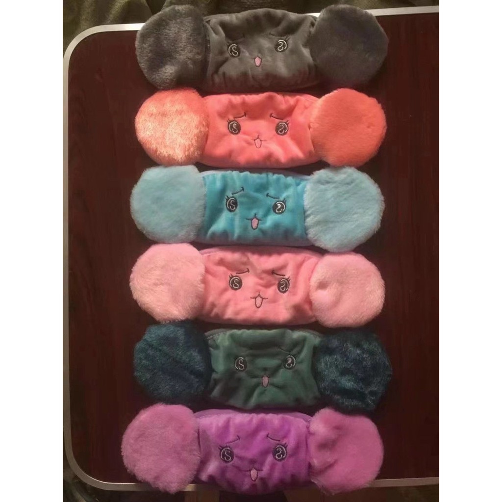 Khẩu trang kết hợp bịt taiGIADUNGTONGKHO1Khẩu trang giữ ấm chống bụi bằng cotton họa tiết hoạt hình xinh xắn cho bé