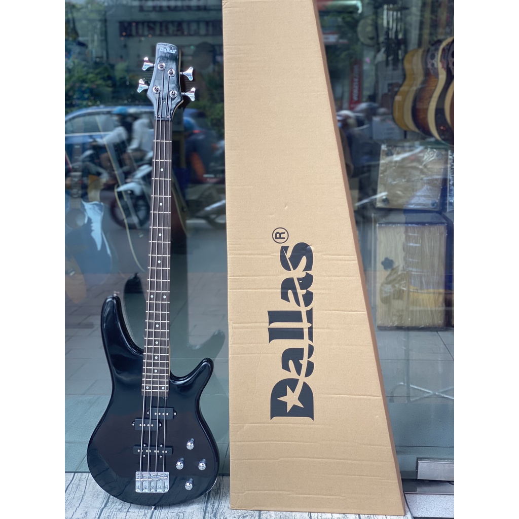 Guitar bass điện Dallas DL-B3 màu đỏ, đen