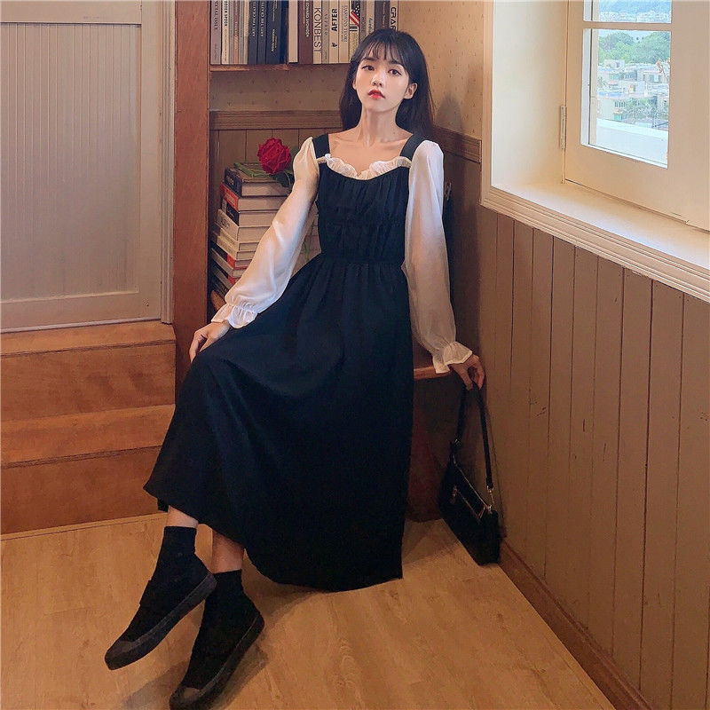 Đầm Maxi Tay Dài Thiết Kế Dáng Rộng Thoải Mái Thời Trang Cho Nữ