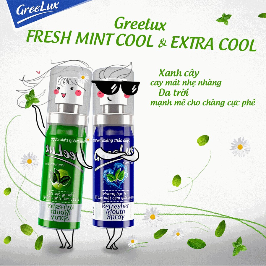 Xịt thơm miệng thảo dược Greelux Extra Cool 12ml