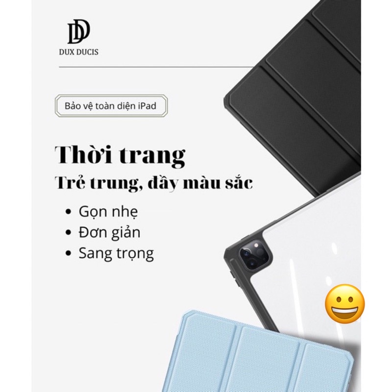 Bao da DUX DUCIS cho IPad Pro 11 inch 2020 / 2021/ M1 / Gen 7/8/9 / 10.9 inch / Mini 6 (TOBY SERIES) - Mặt lưng trong