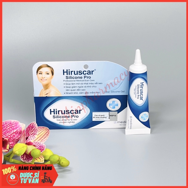 GEL HỖ TRỢ SẸO MỔ, SẸO TO, SẸO LỒI VÀ PHÌ ĐẠI HIRUSCAR SILICONE PRO 10g