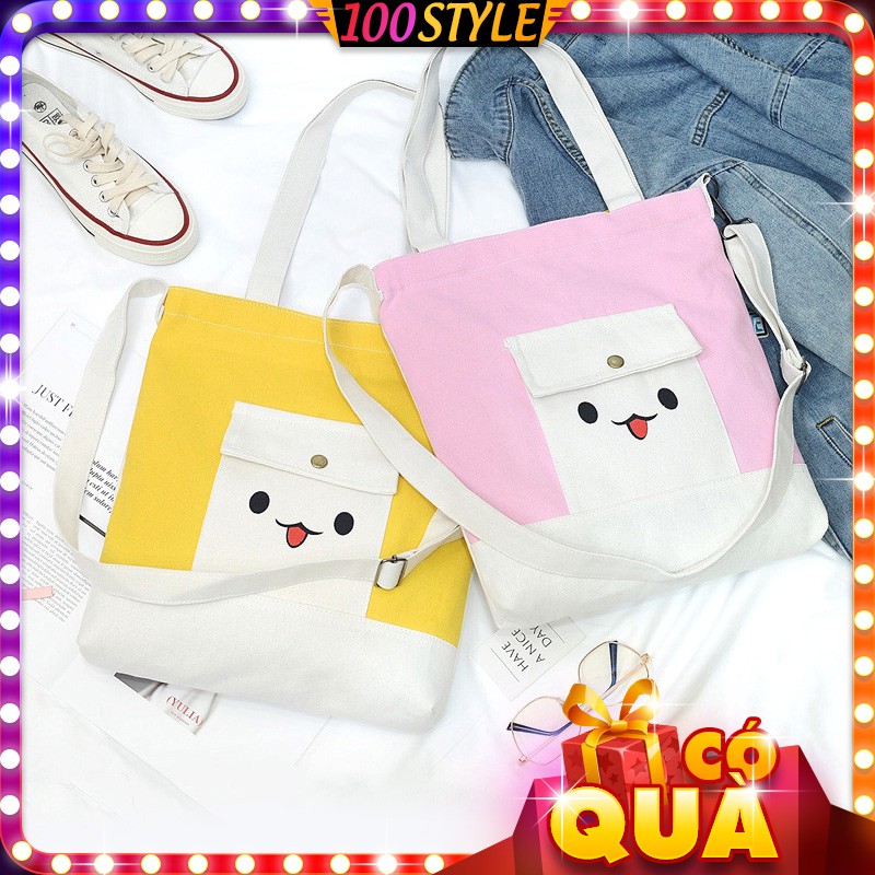 Túi Tote Đeo Chéo Mặt Pet Cười Xinh Xắn M630