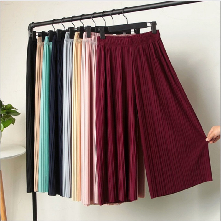 Quần Ống Rộng Palazzo Lưng Thun Co Giãn Plus Size