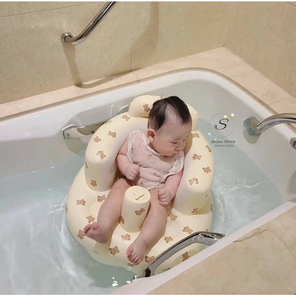 Ghế hơi tập ngồi cho bé từ 4 tháng/Ghế tập ăn dặm phong cách Hàn Quốc