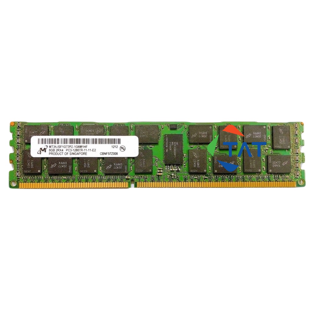 Ram Server Micron 8GB 1600MHz PC3-12800R 1.5V ECC Registered