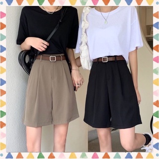 Quần short nữ ống rộng lưng cao