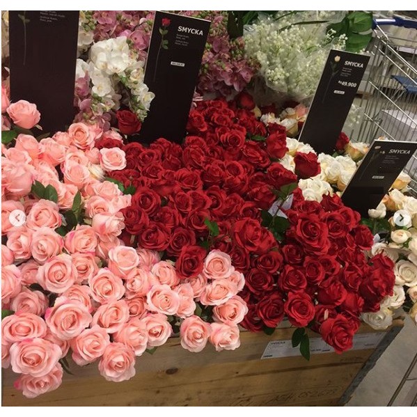Hoa hồng giả trang trí, decor SMYCKA IKEA