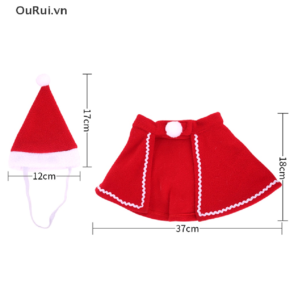 Bộ Đồ Giáng Sinh Gồm Áo Choàng Và Nón Cho Thú Cưng