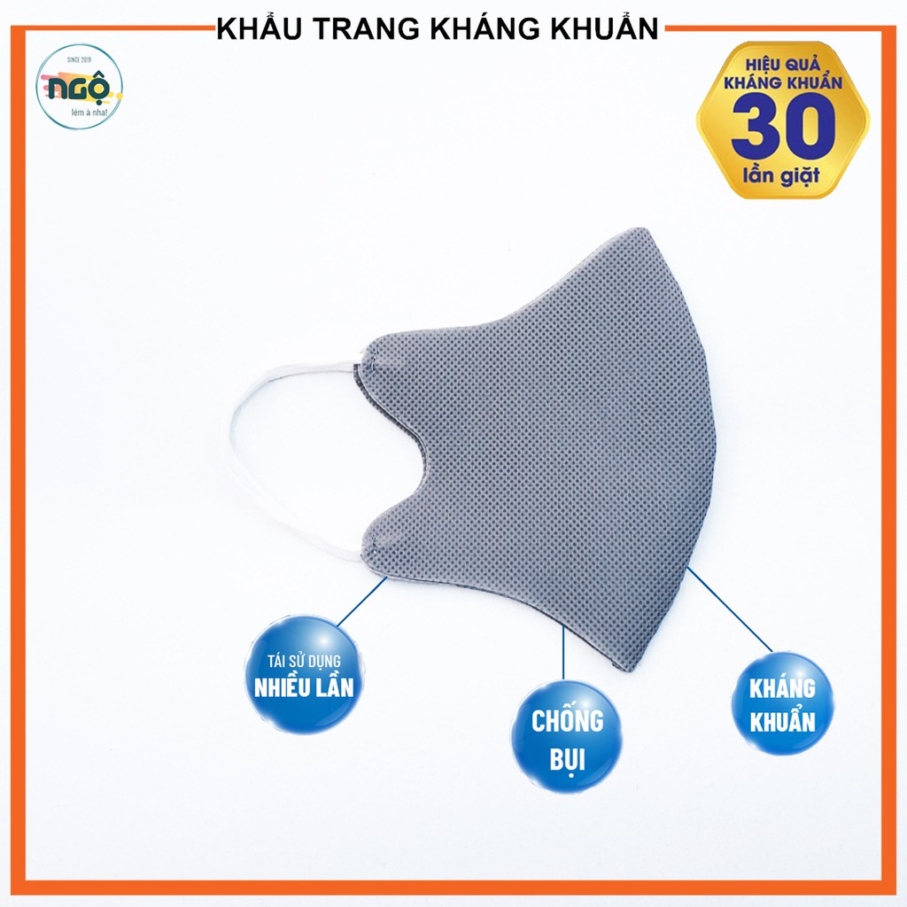 [Được Chọn Màu] Combo 10 Khẩu Trang Vải 2 Lớp Kháng Bụi Khuẩn Chống Thấm Nước Cao Cấp