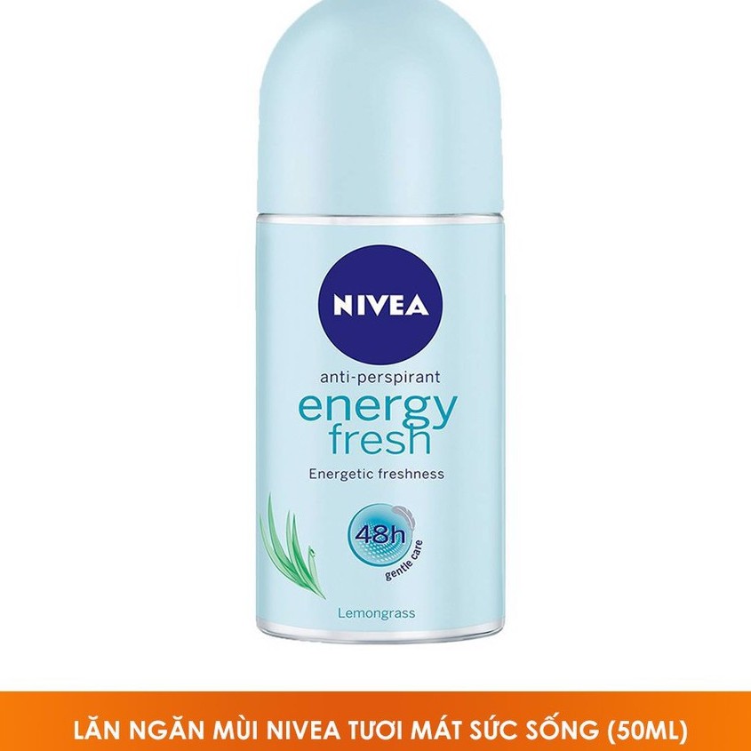 Lăn Ngăn Mùi Nivea Nivea Energy Fresh - Tươi Mát Mịn Màng 50ml