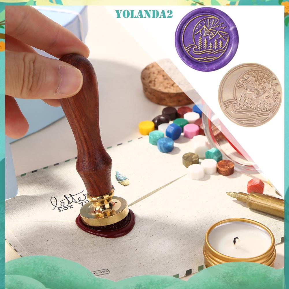 Con dấu sáp niêm phong thiệp hình mặt trăng cổ điển DIY