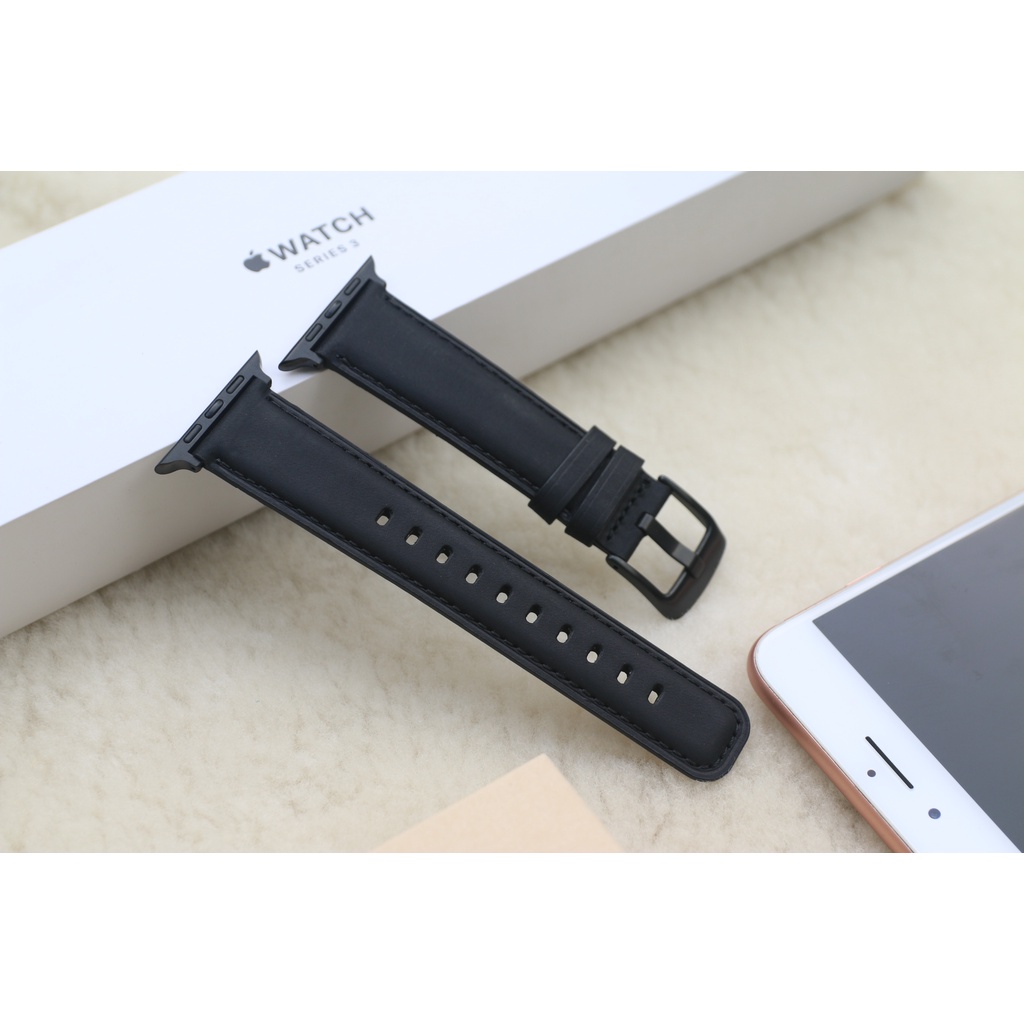 Dây Da Đồng Hồ Da Bò Sáp Thay Thế Cho Đồng Hồ Táo Khóa Thép 316L Dành Cho Ful Series