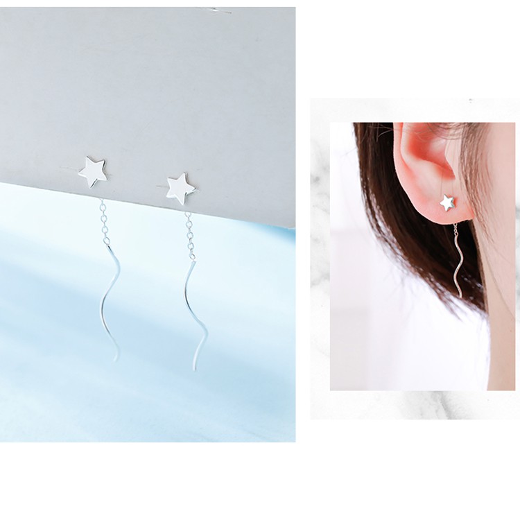 BÔNG TAI BẠC HÌNH SAO - MELY 1051