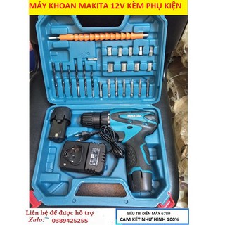 Máy bắn vít Makita 12v , Tặng bộ phụ kiền kèm theo máy