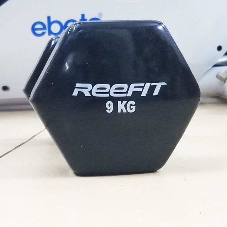Tạ tay cao cấp Reefit 9kg - Tạ bọc cao su loại 9kg 1 chiếc