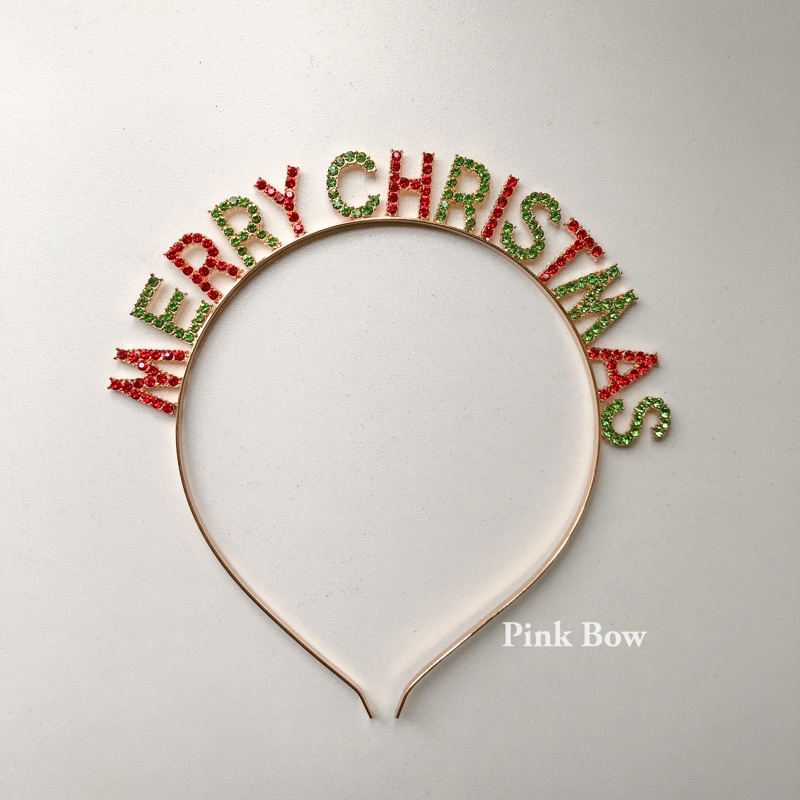 Nón giáng sinh nỉ - Cài tóc Merry Christmas - Nến cây thông