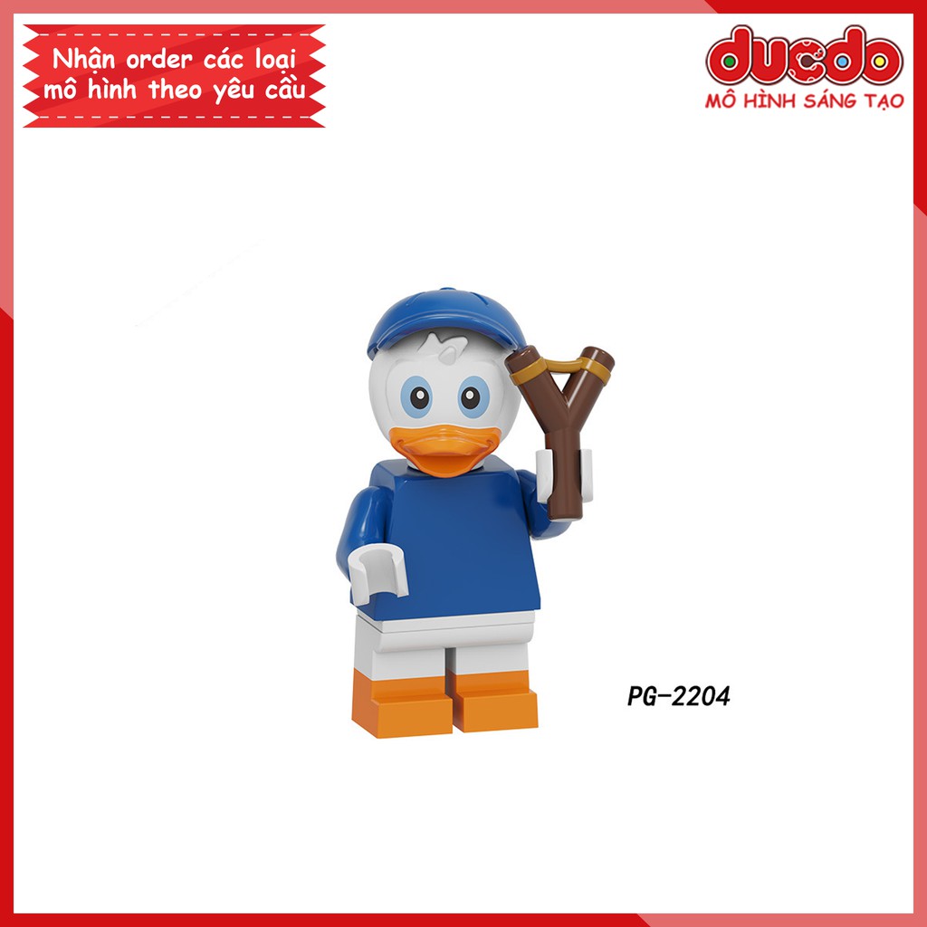 Minifigures các nhân vật Mickey, Duck, Chip, Dale - Đồ Chơi Lắp Ghép Xếp Hình Mô hình Mini POGO PG8279