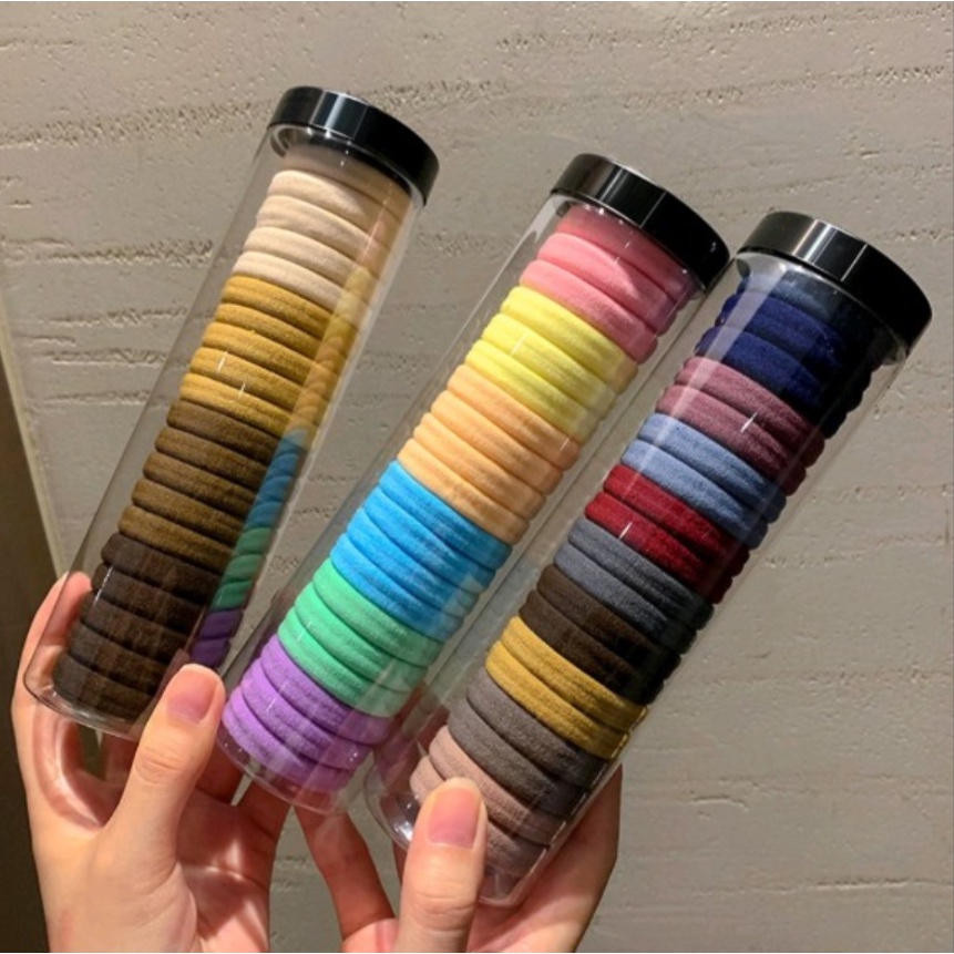 Combo 20 dây buộc tóc kèm hộp đựng phong cách Hàn Quốc