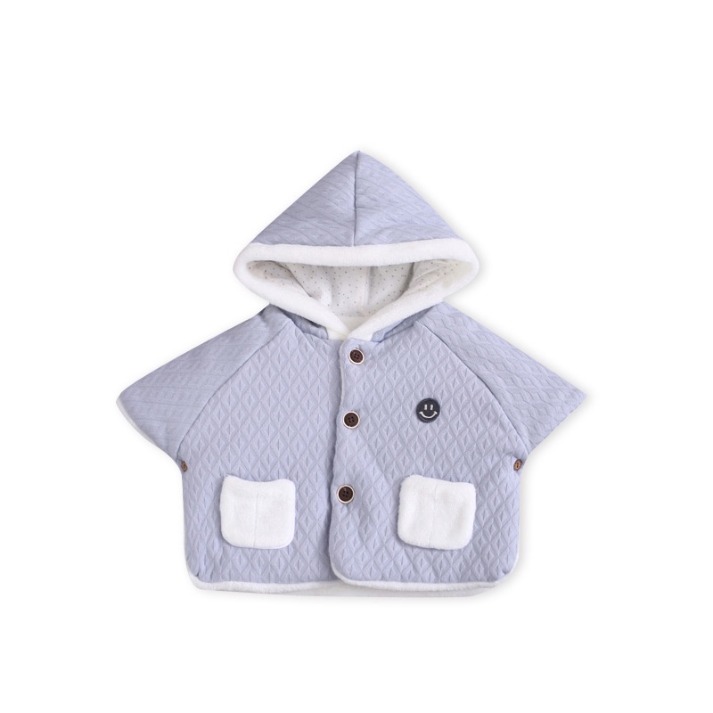 Áo khoác nỉ bông lót lông dày ấm tay ngắn cho bé dễ vận động