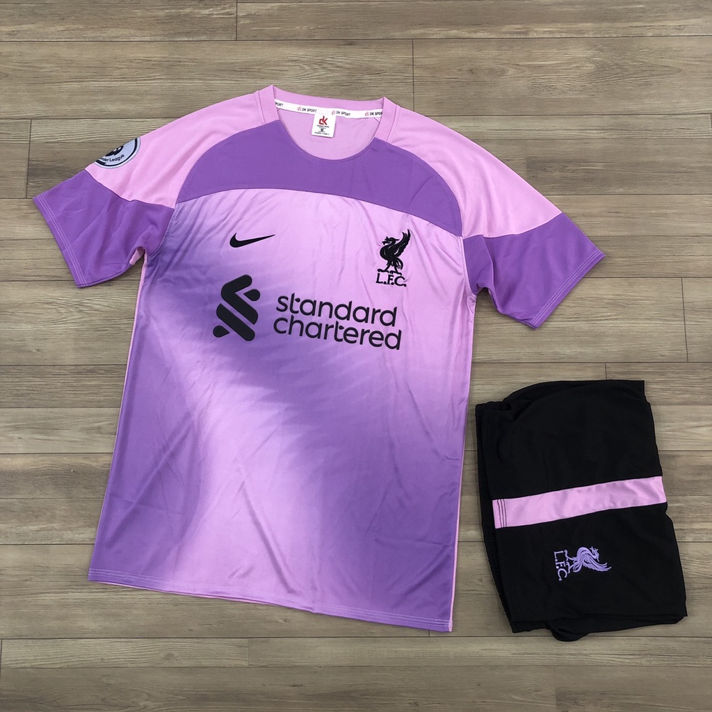 Bộ quần áo đá banh Liverpool Tím 2023 FLG