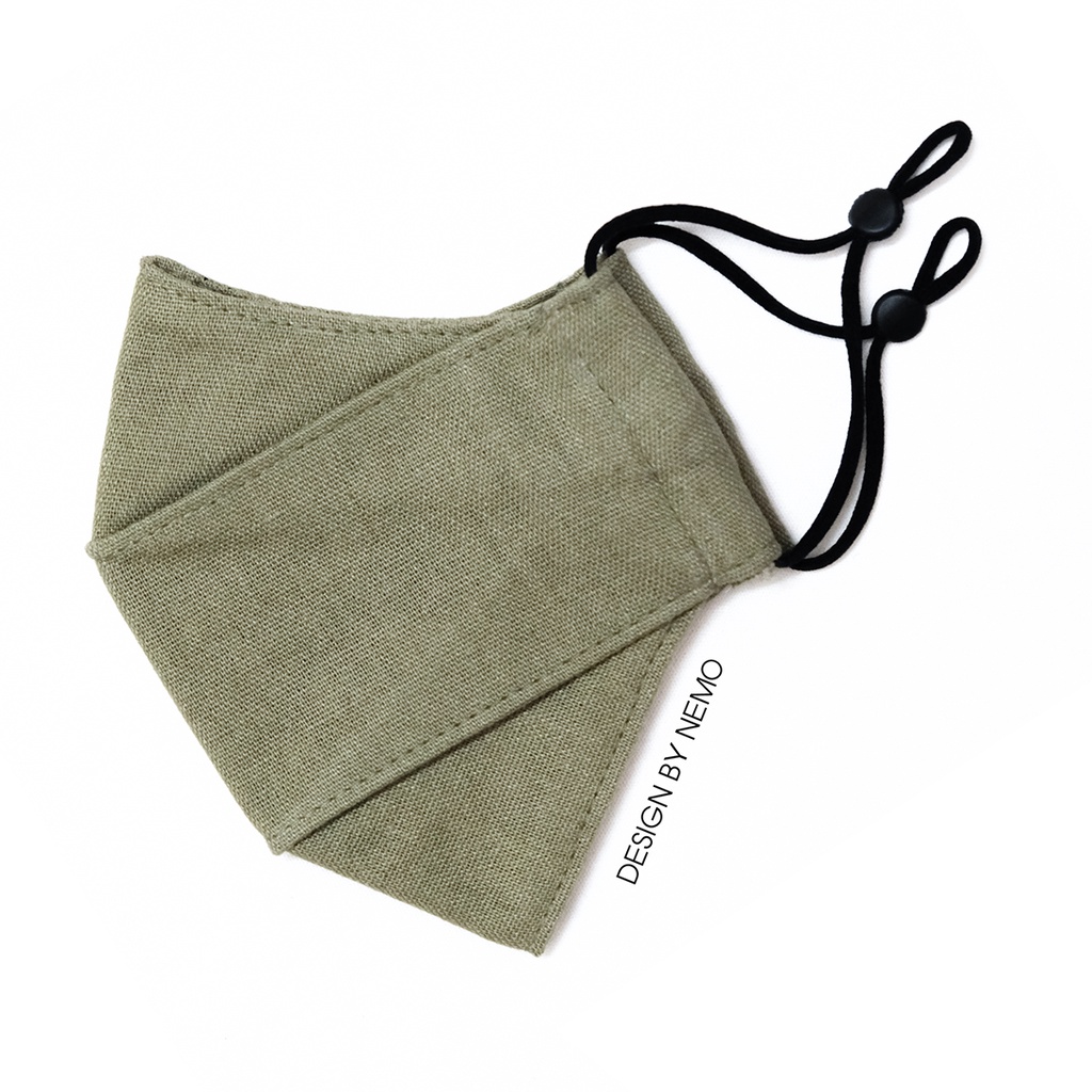 Khẩu Trang 4D Nemo Handmade, Chống Nắng, Lọc Bụi, Lọc Khuẩn, Thoáng Khí, Chất Liệu Full Linen, Đủ Size - KTDLN