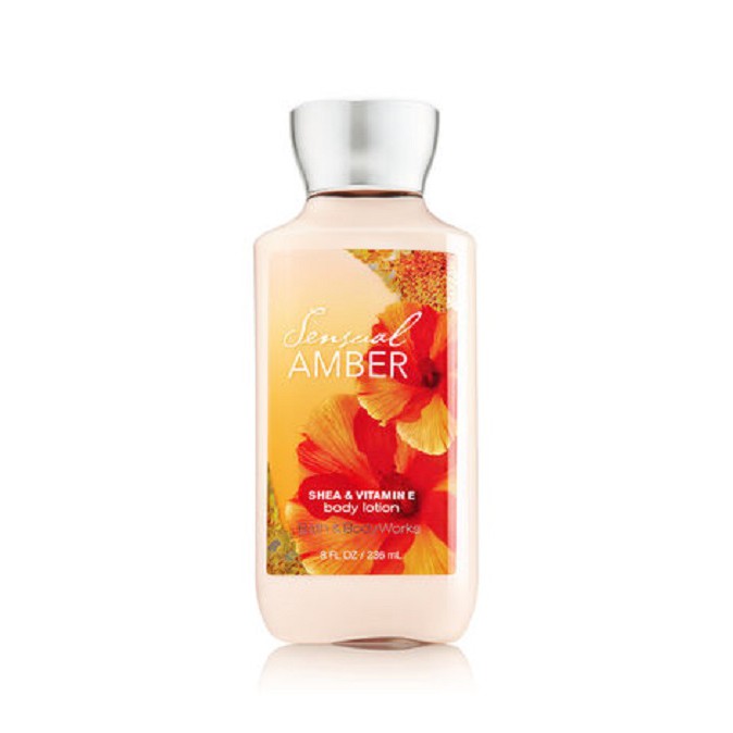 Dưỡng thể giữ ẩm da hương hoa táo &amp; sen Bath &amp; Body Works Sensual Amber 236ml (Mỹ)