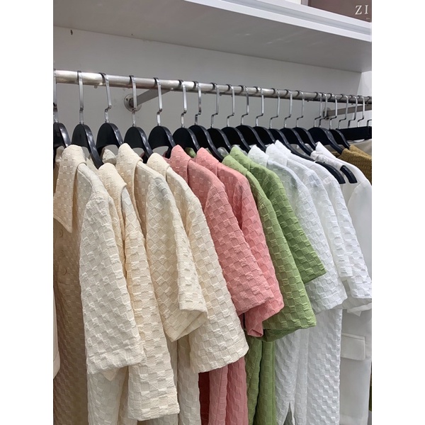 ZIEL Váy liền suông vải cotton cao cấp không nhăn | Textured Dress
