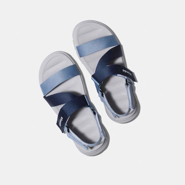 Giày Sandal Shondo Quai Chéo Xám Ombre Xanh Dương F6S2130