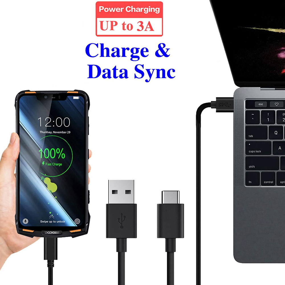 Dây Cáp Sạc Nhanh 1m Usb 2.0-a Tương Thích Với Huawei P30 Oneplus 7 Pro