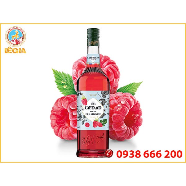 SIRO GIFFARD PHÚC BỒN TỬ 1L - GIFFARD RASPBERRY SYRUP