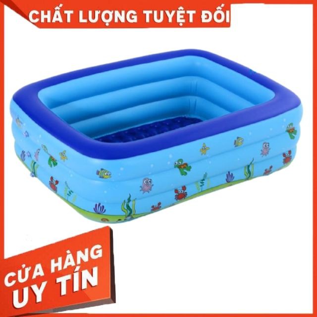 [ Bảo hành 12 tháng ] Bể bơi  phao bơi (hồ bơi) 3 tầng từ 1.5m - 2.1m thương hiệu Intime hình CHỮ NHẬT