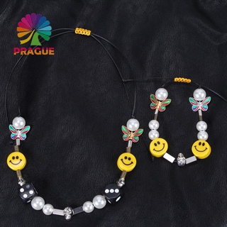 Dây chuyền hợp kim mặt hình xí ngầu mặt cười bươm bướm