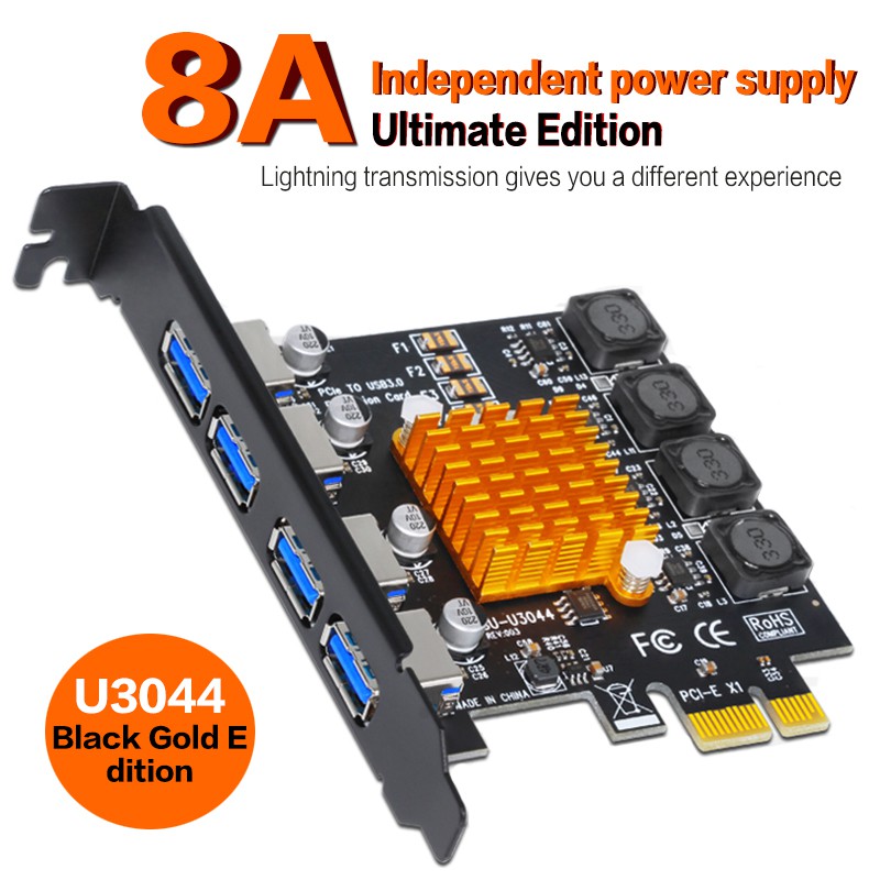 Card Mở Rộng Pci-e Sang Usb 3.0 4 Cổng Tốc Độ Cao Nec