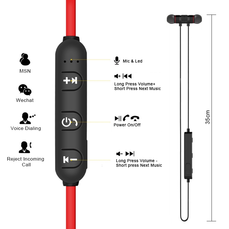 Tai Nghe M9 Bluetooth Thể Thao Chống Ồn Kèm Mic