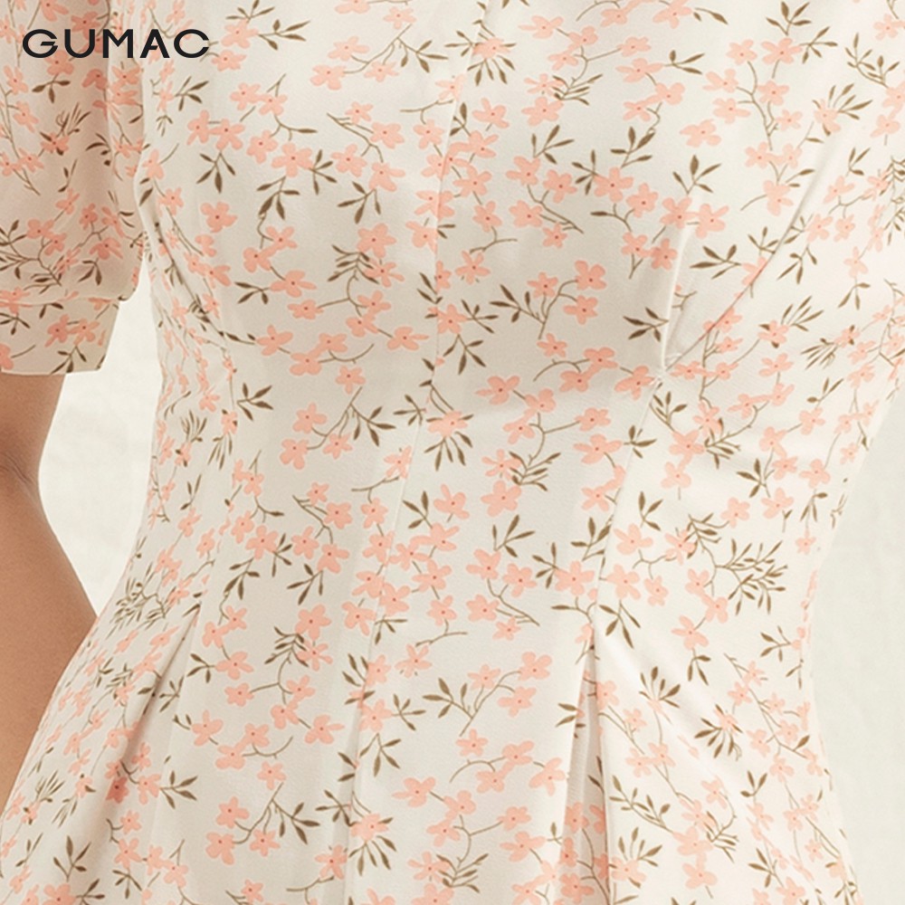 Đầm cổ V xếp eo DA1193 GUMAC | BigBuy360 - bigbuy360.vn
