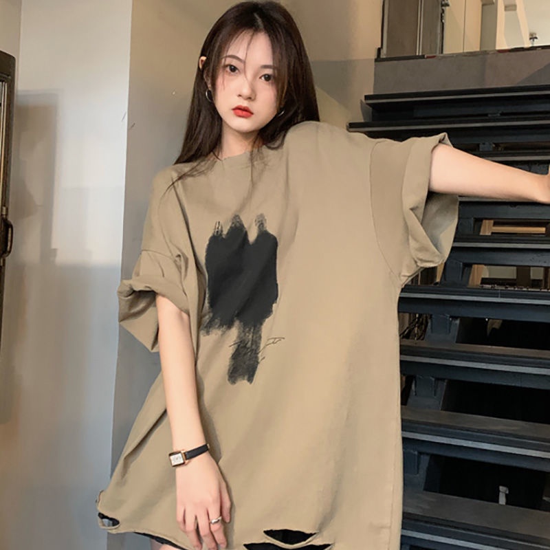 【Plus Size】 Áo Thun Nữ Oversize Tay Ngắn Plus Size