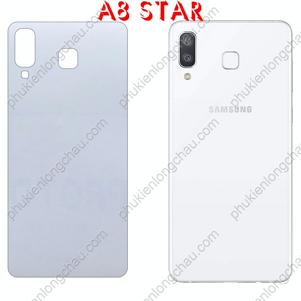 Miếng Dán Lưng Samsung A8 Star Decal Trong Nhám Chống Vân Tay