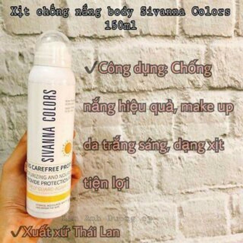 Xịt chống nắng Sivanna Colors 150ml