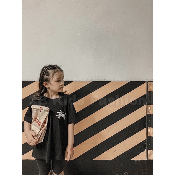 Áo Phông đen Stu.ssy 2Bkids Fashion