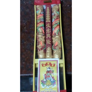 Nhang 3 cây chạm rồng 38cm