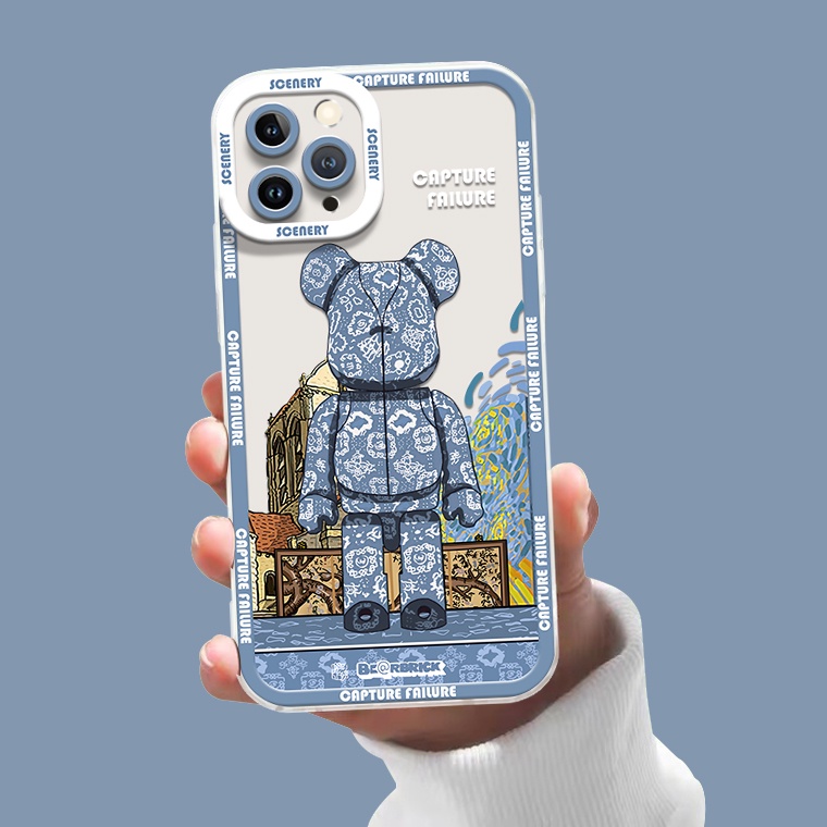 Ốp Điện Thoại Silicon TPU Mềm Trong Suốt Hình Gấu Dễ Thương Chống Sốc Cho IPhone 13 12 Pro Max 11 XS XR X 8 7 6S +